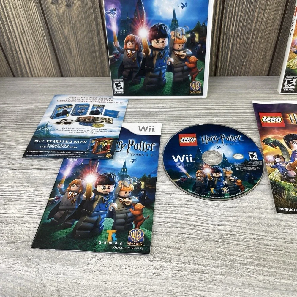 LEGO Harry Potter: Years 1-4 and 5-7 set of 2 - Nintendo Wii w/Manual Complete